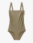 Matteau Swim Square Maillot In Olive