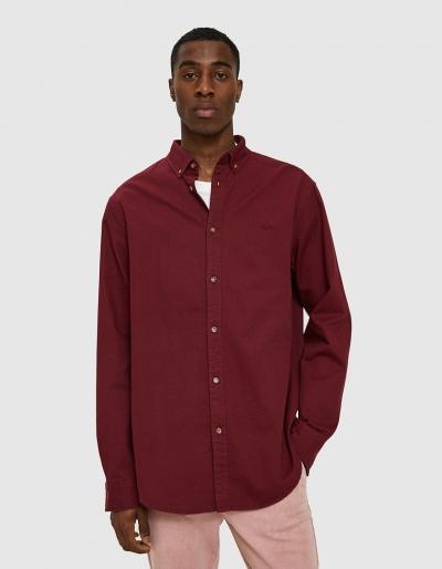 Insight Denim Ls Shirt In Burgundy
