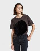 Correll Correll Velvet Circle T-shirt In Old Black