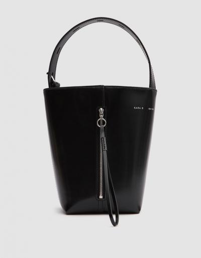 Kara Polished Panel Pail In Black