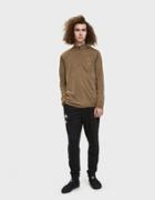 Adidas Tr 1/2 Zip Ls In Tactile Khaki