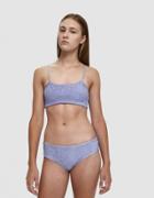 Farrow Gracelynn Smocked Bikini In Periwinkle
