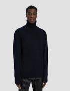 Dries Van Noten Knit Turtleneck Sweater In Navy