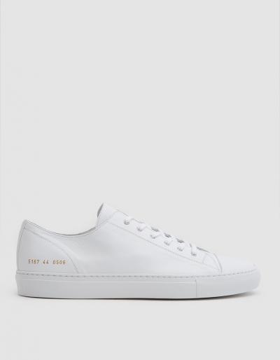Common Projects Tournament Low Cap Toe Sneaker In White