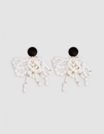 Marni Beaded Earrings In White