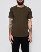 Reigning Champ Ss Raglan Tee In Olive