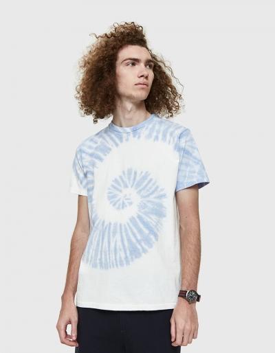 Velva Sheen Spiral Tie Dye Tee In Haze