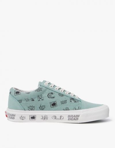 Vault By Vans Brain Dead Old Skool Lx In Granite Green