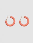 Rachel Comey Moto Hoop Earrings In Vermillion