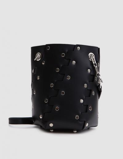 Proenza Schouler Studded Hinged Mini Hex Bucket Bag