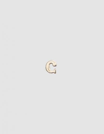 Loren Stewart Single Alphabet Stud Earring In C