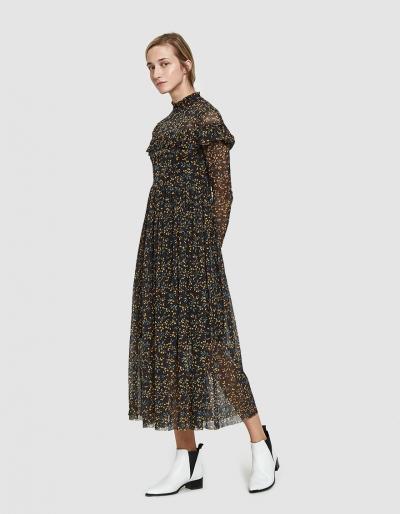 Ganni Tilden Mesh Ruffled