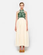 Ganni Colby Sequins Dress In Biscotti