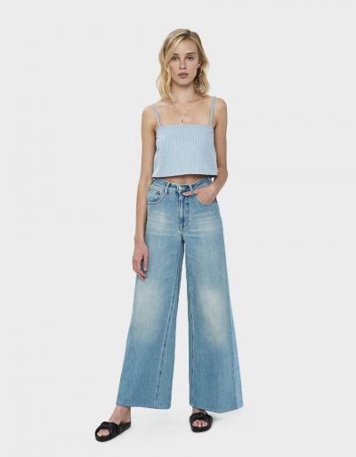 Farrow Amelia Pinstriped Crop Top