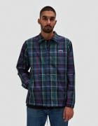 St Ssy Cruize Coach Jacket In Navy Plaid