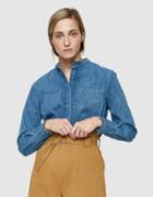 Just Female Rocket Denim Shirt In Light Blue Demim