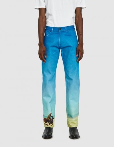 Calvin Klein Jeans Est. 1978 Straight Denim In Digital Horse