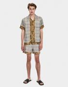 Dries Van Noten Mixed Print Swim Short In Beige