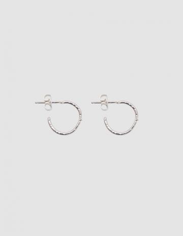 Another Feather Crest Silver Hoop Earrings