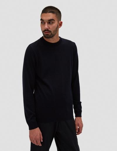 Norse Projects Sigfred Merino Sweater In Navy