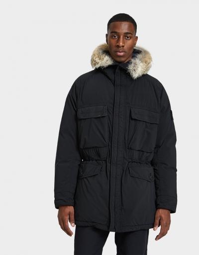 Stone Island Mussola Gommata Velour Garment Dyed Down Blouson