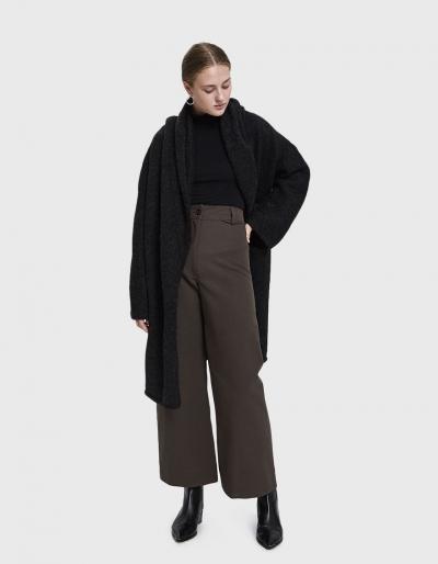 Lauren Manoogian Capote Shawl Coat In Black