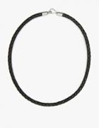 Caputo & Co. Artisan Sliver & Leather Double Wrap In Black