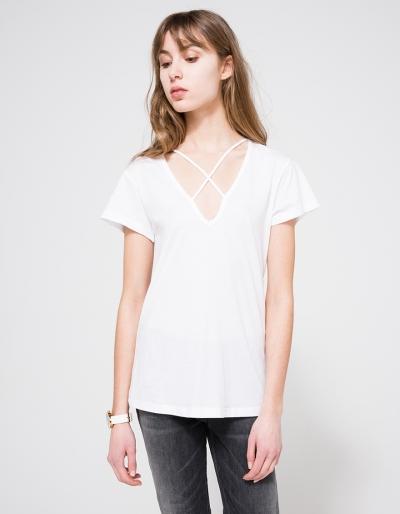 Lna Cross Tee In White