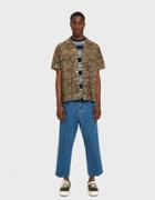 Beams Plus S/s Open Collar Indian Block Paisley Print