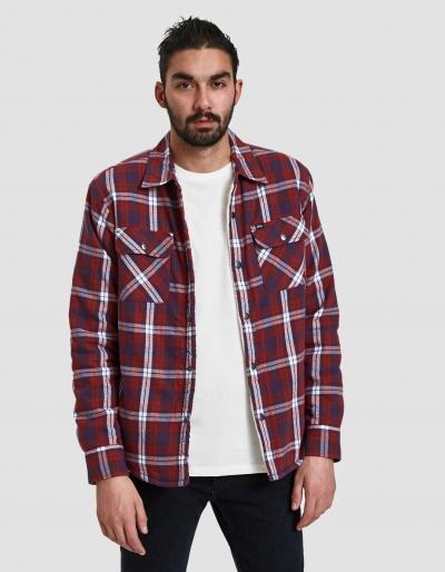 Obey Seattle Jacket Shirt In Red