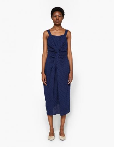 Caron Callahan Donna Dress In Navy Jacquard