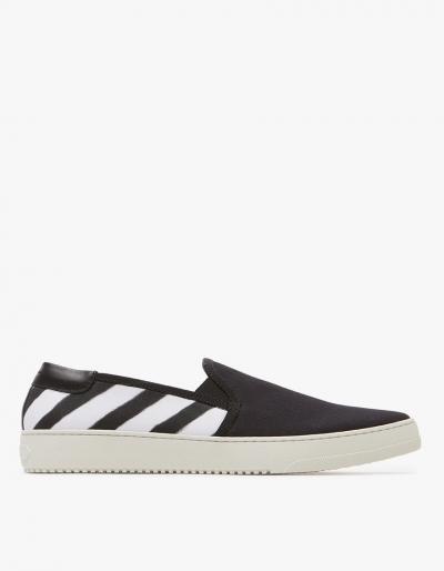 Off-white Spray Slip On Sneakers In Black