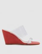 Maryam Nassir Zadeh Olympia Wedge In Red Faux