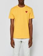 Comme Des Gar Ons Play Play T-shirt In Yellow