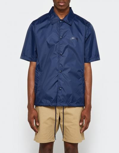 St Ssy Short Sleeve Coach Jacket In Navy