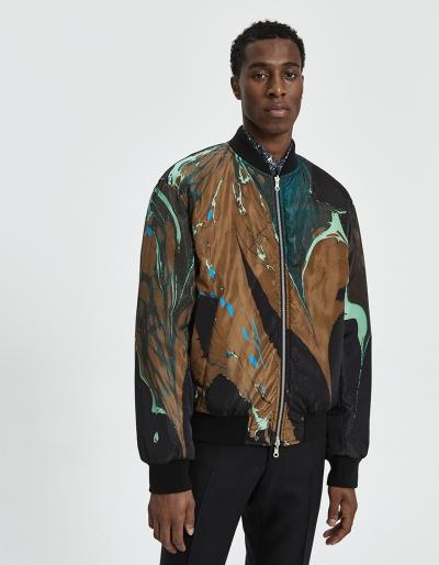 Dries Van Noten Reversible Bomber Jacket In Black