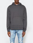 John Elliott Oversized Cropped Hoodie In Charcoal