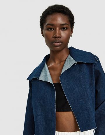 Ashley Rowe Cropped Denim Jacket