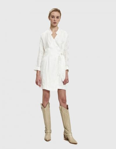 Nanushka Suren Silk Wrap Dress