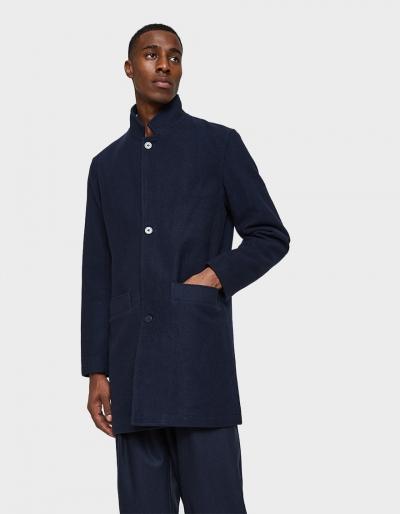 Han Kjobenhavn Bankers Trench Coat In Dark Indigo