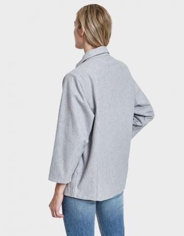 Kaarem Eucalyptus Front Zip Collar Jacket