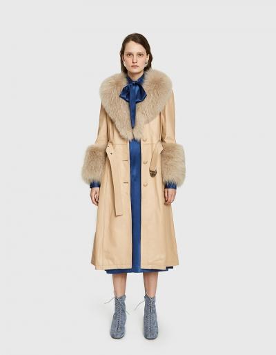 Saks Potts Foxy Beige Coat
