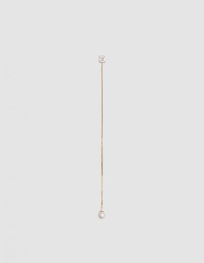 Loren Stewart Single White Topaz And Pearl Fairy Floss Earring