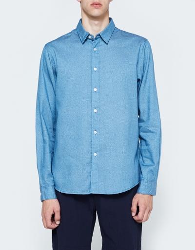 La Panoplie Printed Chambray Button Down