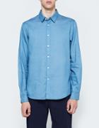La Panoplie Printed Chambray Button Down