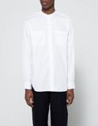 Engineered Garments Banded Collar Shirt White Super Fine Twill