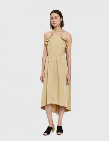 Farrow Masa Midi Dress In Beige