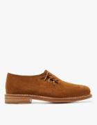 Feit Side Lace Oxford In Dark Tan