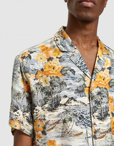 Off-white Black & Orange Hawaiian