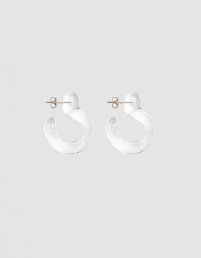 Annika Inez Glassy Hoop Earrings